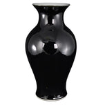 CHINESE MIRROR BLACK VASE REPUBLIC PERIOD, EARLY 20TH CENTURY, CHINA, PORCELAIN