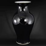 CHINESE MIRROR BLACK VASE REPUBLIC PERIOD, EARLY 20TH CENTURY, CHINA, PORCELAIN