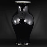 CHINESE MIRROR BLACK VASE REPUBLIC PERIOD, EARLY 20TH CENTURY, CHINA, PORCELAIN