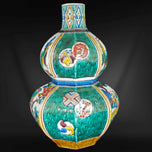 LARGE JAPANESE KUTANI GOURD VASE TAISHO/SHOWA C 1920, 1920S, PORCELAIN