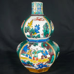 LARGE JAPANESE KUTANI GOURD VASE TAISHO/SHOWA C 1920, 1920S, PORCELAIN