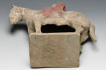 A CHINESE TANG DYNASTY PAINTED POTTERY HORSE AND RIDER