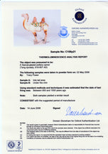 A TANG DYNASTY SANCAI-GLAZED POTTERY CAMEL WITH OXFORD TL TEST