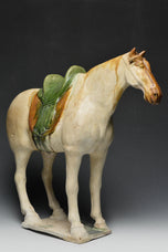 A TANG DYNASTY SANCAI-GLAZED POTTERY HORSE WITH OXFORD TL TEST
