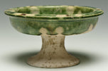 A TANG DYNASTY SANCAI-GLAZED STEM DISH