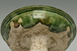 A TANG DYNASTY SANCAI-GLAZED STEM DISH