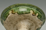 A TANG DYNASTY SANCAI-GLAZED STEM DISH