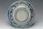 A MING DYNASTY BLUE AND WHITE FIGURAL BOWL 15TH CENTURY