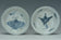 TWO MING DYNASTY BLUE AND WHITE DISHES WANLI PERIOD