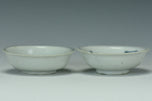 TWO MING DYNASTY BLUE AND WHITE DISHES WANLI PERIOD