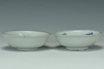 TWO MING DYNASTY BLUE AND WHITE DISHES WANLI PERIOD