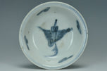 TWO MING DYNASTY BLUE AND WHITE DISHES WANLI PERIOD