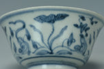 A MING DYNASTY BLUE AND WHITE CUP XUANDE MARK ZHENGDE PERIOD