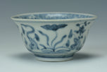A MING DYNASTY BLUE AND WHITE CUP XUANDE MARK ZHENGDE PERIOD
