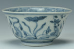 A MING DYNASTY BLUE AND WHITE CUP XUANDE MARK ZHENGDE PERIOD