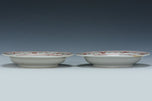 A PAIR OF LATE MING DYNASTY FIGURAL DISHES HALL MARK