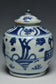 A LATE MING DYNASTY BLUE AND WHITE FIGURAL JAR