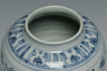 A PAIR OF MING DYNASTY BLUE AND WHITE JARS 16TH CENTURY