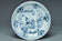 A MING DYNASTY BLUE AND WHITE FIGURAL DISH 16TH CENTURY