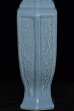 A LATE QING DYNASTY FAMILLE ROSE VASE QIANLONG MARK AND STAND