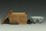 A LATE QING DYNASTY DOUCAI BOWL YONGZHENG MARK AND BOX