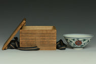 A LATE QING DYNASTY DOUCAI BOWL YONGZHENG MARK AND BOX