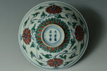 A LATE QING DYNASTY DOUCAI BOWL YONGZHENG MARK AND BOX