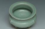 A SONG DYNASTY LONGQUAN CELADON TRIPOD INCENSE BURNER