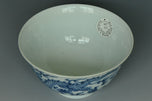 A QING DYNASTY DRAGON BOWL SHENDETANG MARK DAOGUANG PERIOD