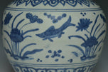 A MING DYNASTY BLUE AND WHITE JAR JIAJING MARK AND PERIOD