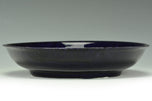 AN AUBERGINE GLAZED DISH QIANLONG MARK AND PERIOD EX. CHRISTIE'S 2014