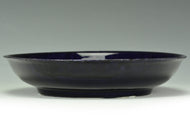AN AUBERGINE GLAZED DISH QIANLONG MARK AND PERIOD EX. CHRISTIE'S 2014