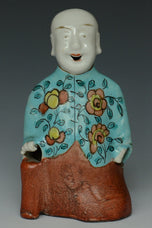 A QING DYNASTY FIGURE OF BOY QIANLONG PERIOD EX. CHRISTIE'S 2012
