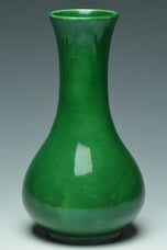 A QING DYNASTY GREEN GLAZED VASE 18TH CENTURY EX. CHRISTIE'S 2014