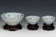 THREE DRAGON CUPS YONGZHENG MARK AND PERIOD AND STAND EX. SOTHEBY'S