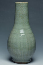 A MING DYNASTY LONGQUAN CELADON VASE EX. CHRISTIE'S