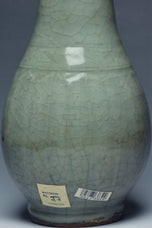 A MING DYNASTY LONGQUAN CELADON VASE EX. CHRISTIE'S