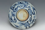 A MING DYNASTY BLUE AND WHITE RITUAL BOWL 15TH CENTURY