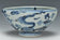 A MING DYNASTY BLUE AND WHITE RITUAL BOWL 15TH CENTURY