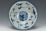 A MING DYNASTY BLUE AND WHITE RITUAL BOWL 15TH CENTURY