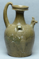 A JIN DYNASTY YUE CELADON CHICKEN-HEAD EWER