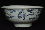 AN EARLY MING DYNASTY BLUE AND WHITE BOWL