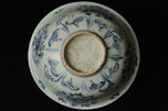 AN EARLY MING DYNASTY BLUE AND WHITE BOWL