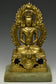 A GILT-BRONZE FIGURE OF AMITAYUS QIANLONG MARK AND PERIOD