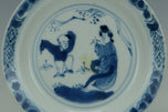 A QING DYNASTY BLUE AND WHITE DISH CHENGHUA MARK KANGXI PERIOD EX. CHRISTIE'S
