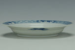 A QING DYNASTY BLUE AND WHITE DISH HALL MARK KANGXI PERIOD EX. CHRISTIE'S