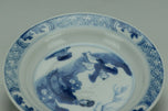 A QING DYNASTY BLUE AND WHITE DISH HALL MARK KANGXI PERIOD EX. CHRISTIE'S