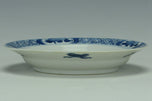 A QING DYNASTY BLUE AND WHITE DISH HALL MARK KANGXI PERIOD EX. CHRISTIE'S