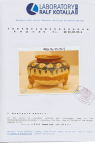 A TANG DYNASTY SANCAI-GLAZED INCENSE BURNER WITH TL TEST