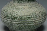 A HAN DYNASTY GREEN GLAZED HU SHAPED VASE